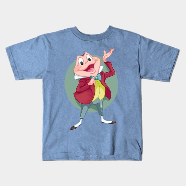 Mr Toad Kids T-Shirt by jfeldmanart